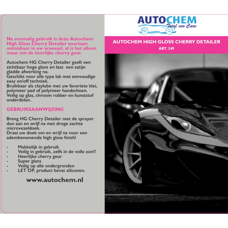 Autochem High Gloss Cherry Detailer - 500 ml.